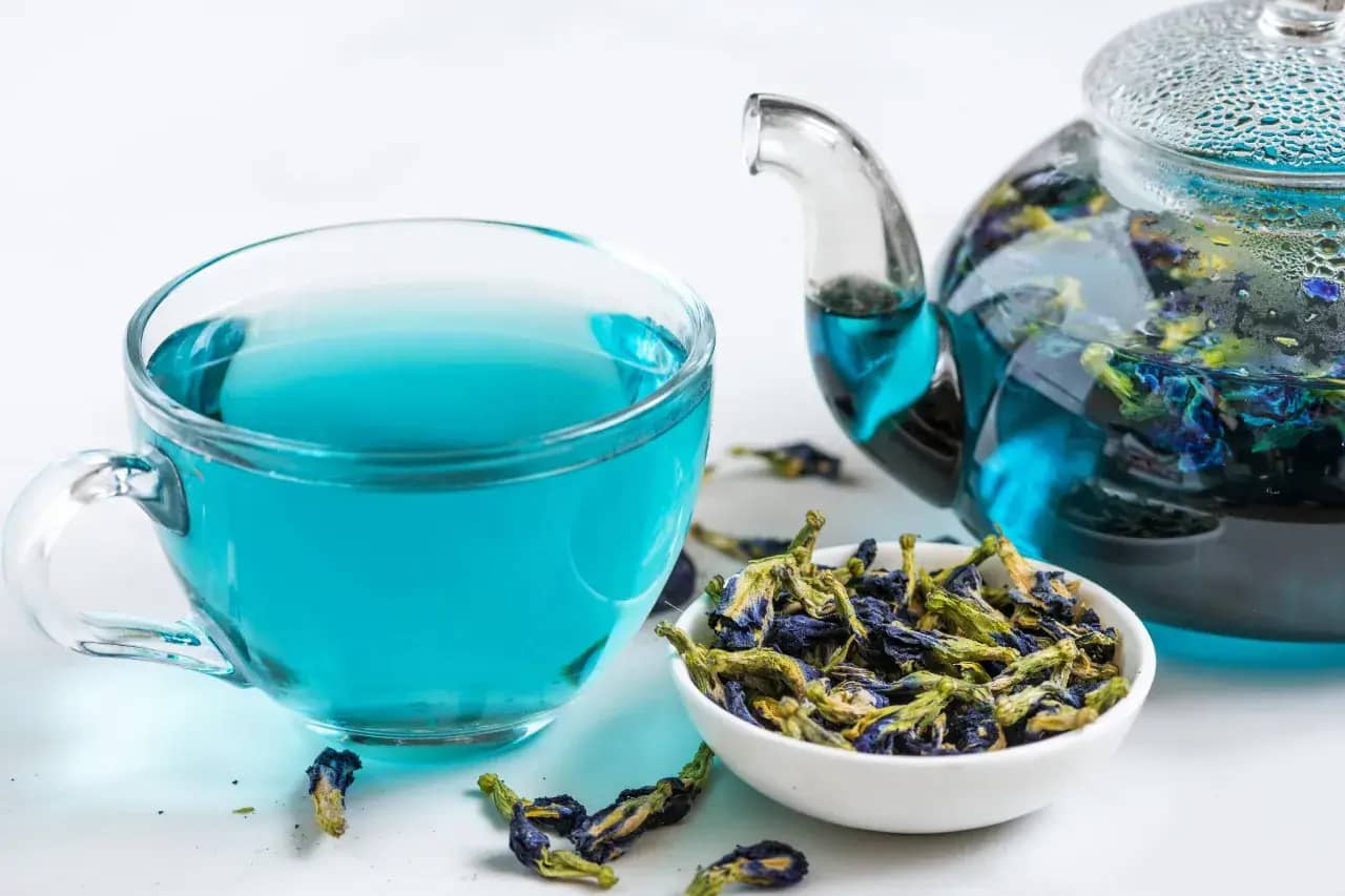 dried butterfly pea flower tea